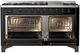 Ilve® Majestic III 60" Glossy Black Pro Style Dual Fuel Liquid Propane Range with Triple Glass Door and Burnished Trim-4