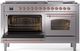 Ilve® Nostalgie II Series 60" Stainless Steel Pro Style Dual Fuel Range-2