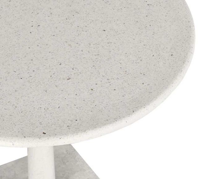 Classic Home Paulina White 31" Outdoor Concrete Dining Table-3