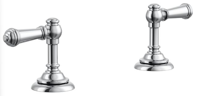 KOHLER® Artifacts® Polished Chrome Lever Bathroom Sink Faucet Handles-0