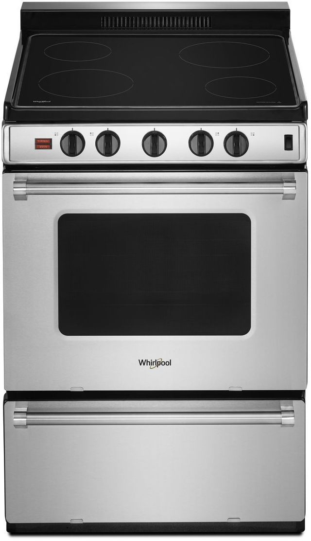 Whirlpool® 24" Stainless Steel Freestanding Electric Range-0