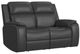 Flexsteel® Ziggy Iron Leather Power Reclining Loveseat with Power Headrest and Lumbar-0