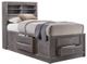 Elements International Emily Gray Twin Storage Bed-0