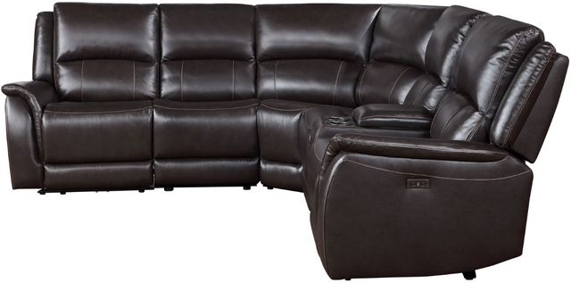 Steve Silver Co. Alexandria 6-Piece Chocolate Power Reclining Curved Sectional-2