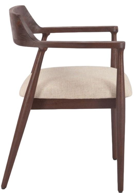 Home Trends & Design Cambridge Gray Septarian/Walnut Upholstered Dining Chair-1