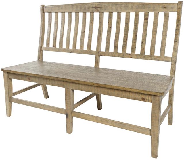 Jofran Inc. Carlyle Crossing Brown Slatback Bench-3
