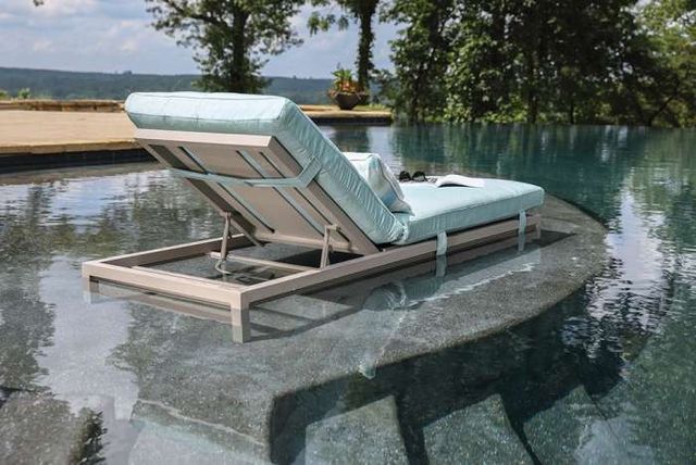 Lane Venture® Montana Taupe/White Adjustable Chaise-2