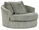 Signature Design by Ashley® Lindyn Fog Swivel Accent Chair-0