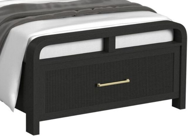 Elements International Ridgemont Black Youth Twin Panel Storage Bed-1