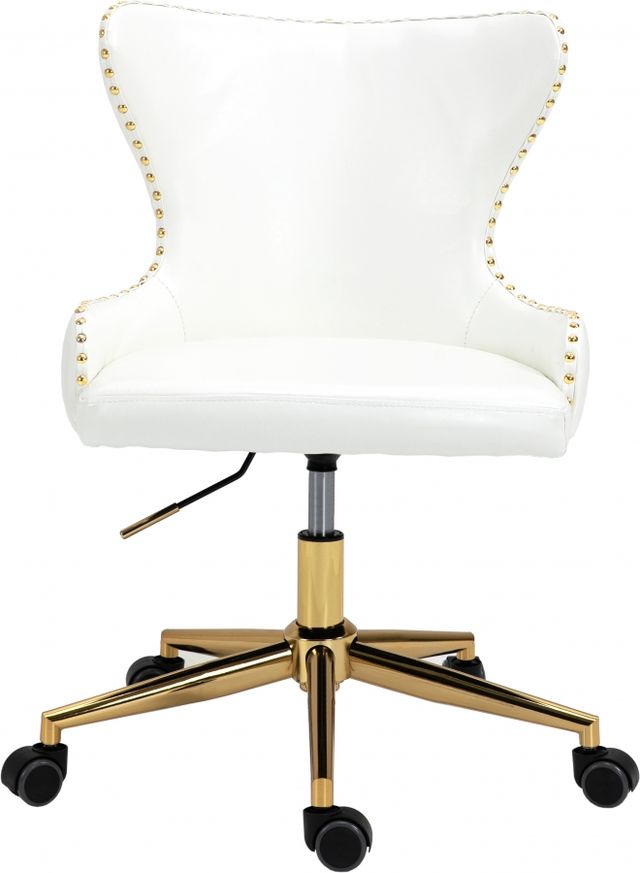 Meridian Furniture Hendrix White Faux Leather Office Chair-2