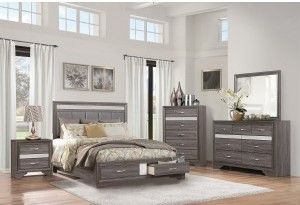 Mazin Furniture Luster Faux-Wood Queen Platform Bed-3