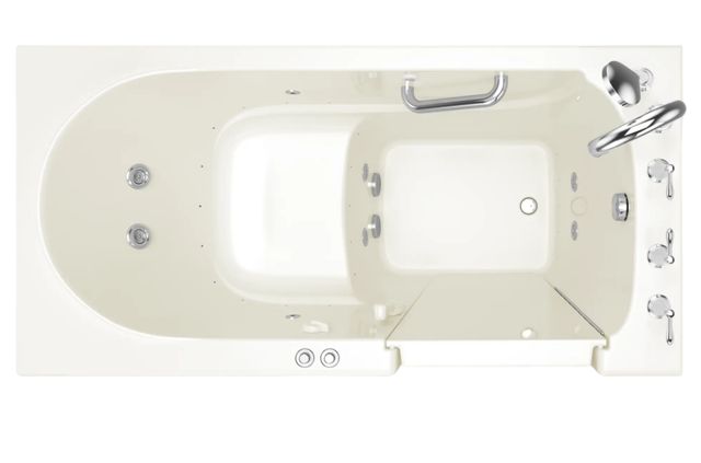 American Standard Gelcoat Value Series Linen 60" x 30" Walk-In Bathtub with Combination Whirlpool and Air Spa System - Right Hand Door and Drain-1