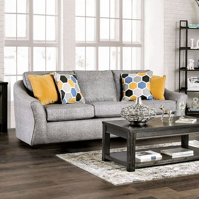 Furniture of America® Jarrow Light Gray Sofa-0