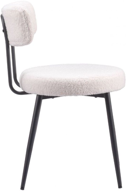 Zuo® Modern Blanca 2-Piece Black/Ivory Dining Side Chair Set-2