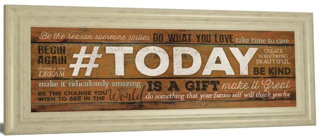 Classy Art Today Is A Gift By Marla Rae Motivational Framed Print Wall Art-0