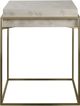 Uttermost® India Ivory Burl Accent Table with Brushed Brass Base-3