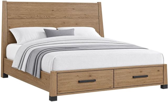 New Classic® Home Furnishings Viera Natural Oak Queen Storage Panel Bed-0