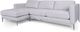 Decor-Rest® Furniture LTD 3795 White 2 Piece Left-Arm Facing Sectional and Chaise-0