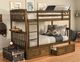 Kodiak Furniture Claire Rustic Walnut Twin Storage Futon with Tray-1
