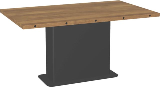 Amisco Customizable Lucarelli 60" Rectangular Dining Table with Decorative Bolts and 1.5" Solid Birch Top-0