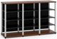 Salamander Designs® Synergy Triple 40 AV Cabinet-Dark Cherry/Aluminum-0