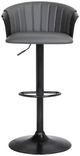 Armen Living Lydia Black/Gray Adjustable Swivel Bar Stool-1