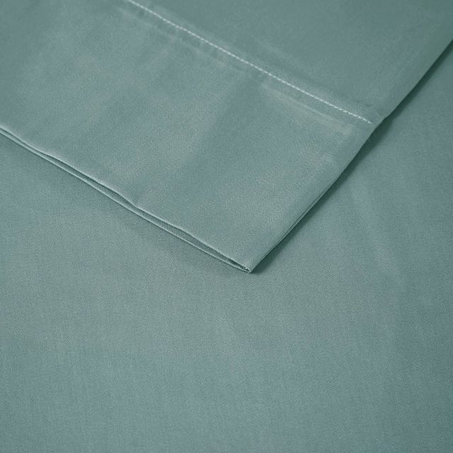 Olliix by Clean Spaces Allergen Barrier Seafoam King 300 Thread Count Cotton Sheet Set-1