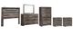 Signature Design by Ashley® Drystan 6-Piece Brown Queen Panel Headboard Bedroom Set-0