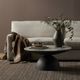 Four Hands Corbett River Grey Coffee Table with Hammered Grey Base-1