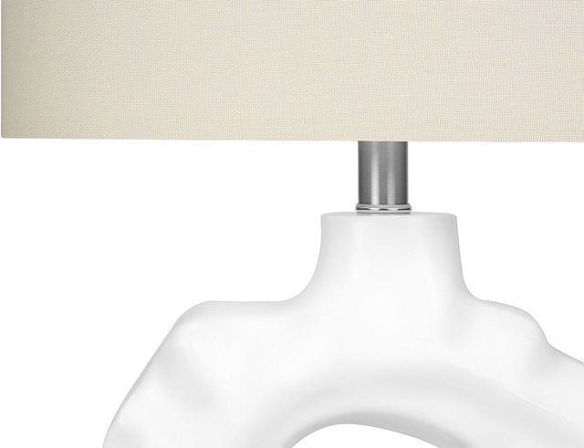Monarch Specialties Inc. 25"H Cream Resin Table Lamp-2