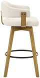 Armen Living Callah 2-Piece Amber Glow/White Barstool Set-4