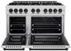 ZLINE Autograph Edition 48" Stainless Steel Pro Style Dual Fuel Range with Matte Black Accents-1