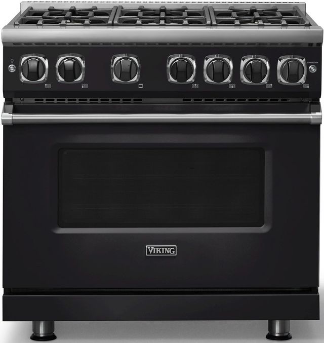 Viking® 7 Series 36" Onyx Pro Style Liquid Propane Gas Range-0