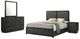 Coaster® Cavelle 4-Piece Black Queen Bedroom Set-0