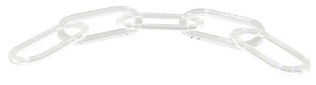 Deco Marche Clear Chain Oval 5-Link Sculpture-2