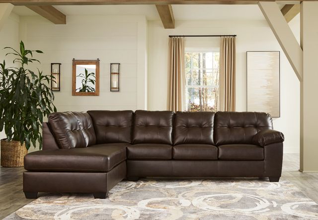 Signature Design by Ashley® Donlen 2-Piece Chocolate Left-Arm Facing Sofa Sectional and Chaise-3