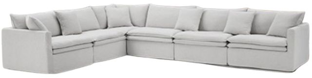 Furniture of America® Crayford 4-Piece Light Gray L-Shape Sectional-0