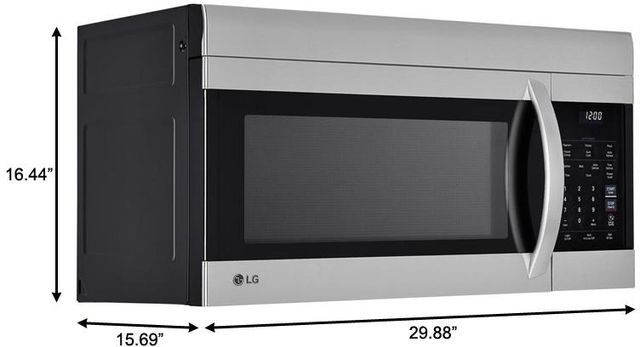LG 1.7 Cu. Ft. Stainless Steel Over The Range Microwave-9