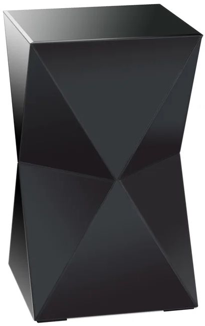 Stylecraft Black Glass Side Table-1