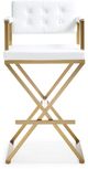 TOV Furniture Director White Gold Steel Counter Stool-1