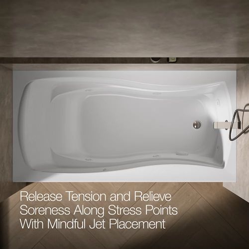 KOHLER® Mariposa® White 72" x 36" Alcove Whirlpool Bath-1