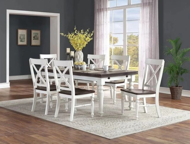 Emerald Home Mountain Retreat Antique White Dining Chair-1