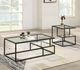 Homelegance® Elyria Glass Top End Table with Black Base-1