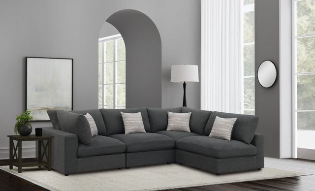 Coaster® Serene 4-Piece Charcoal Modular Sectional-1
