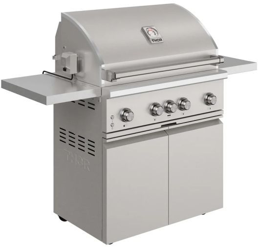 Thor Kitchen® 36" Stainless Steel Built-In Gas Grill on Cart with Sear Rear Infrared Burner and Rotisserie-4