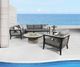 CabanaCoast® Customizable Cove Synthetic Fiber 36" Outdoor Round Coffee Table-3