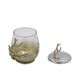 A & B Home Gold 6" Glass Branch Lidded Jar-5