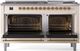 Ilve® Nostalgie II Series 60" Antique White Pro Style Dual Fuel Range-1
