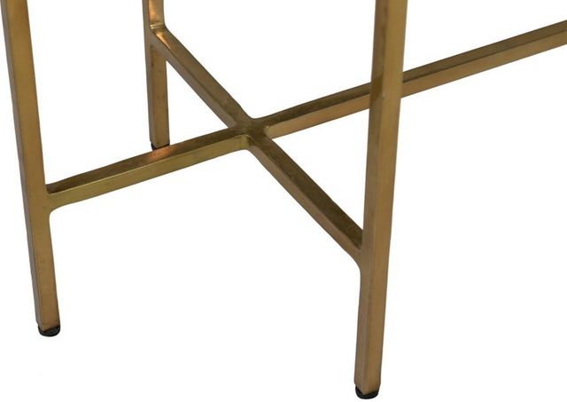 Moe's Home Collection Agate Blue Stone Top Console Table with Brass Iron Frame-3