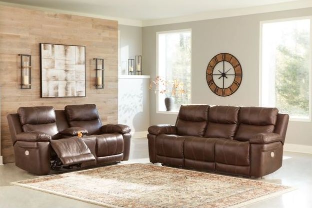 Signature Design by Ashley® Edmar 2-Piece Chocolate Living Room Set with Power Reclining Sofa-3